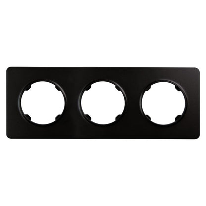 DPM Solid Oval tredobbelt ramme i sort