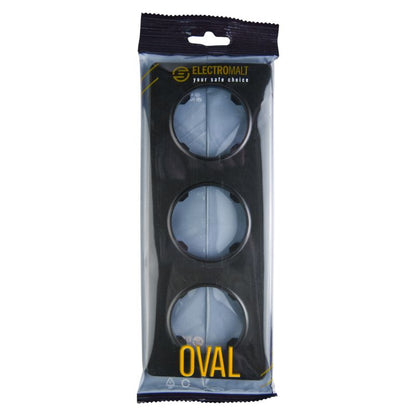 DPM Solid Oval tredobbelt ramme i sort