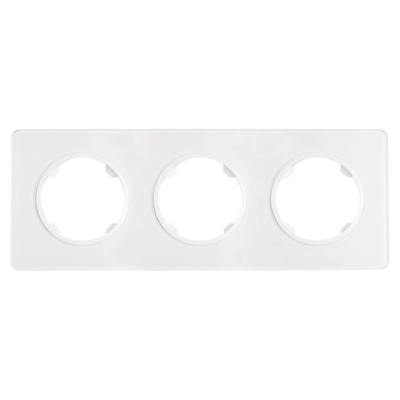 DPM Solid Oval tredobbelt ramme, hvid glas