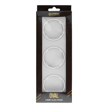 DPM Solid Oval tredobbelt ramme, hvid glas