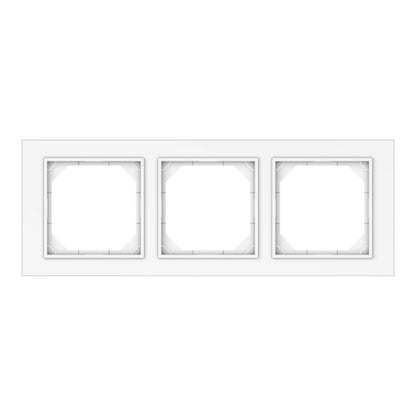 DPM Solid Vilma QUADRUM tredobbelt indbygningsramme i hvid