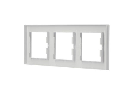 Schneider Electric Asfora tredobbelt ramme vandret hvid