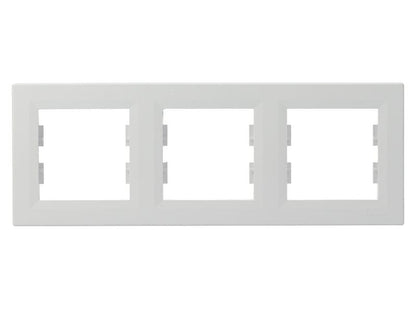 Schneider Electric Asfora tredobbelt ramme vandret hvid