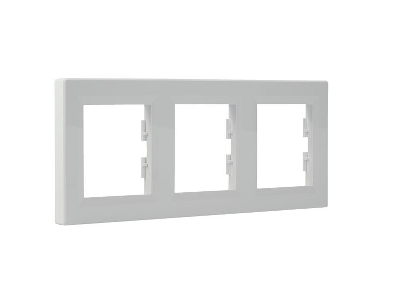 Schneider Electric Asfora tredobbelt ramme vandret hvid