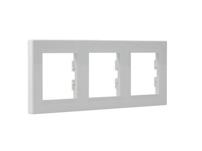 Schneider Electric Asfora tredobbelt ramme vandret hvid