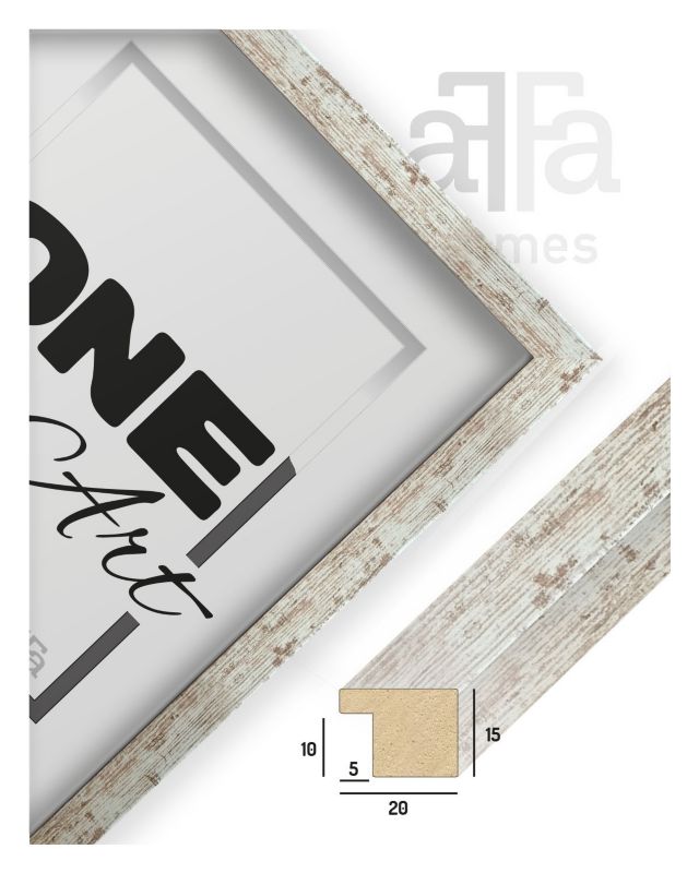 Hekla stående ramme 9x13 MDF ramme lille blegnet fyrretræ 1 stk.