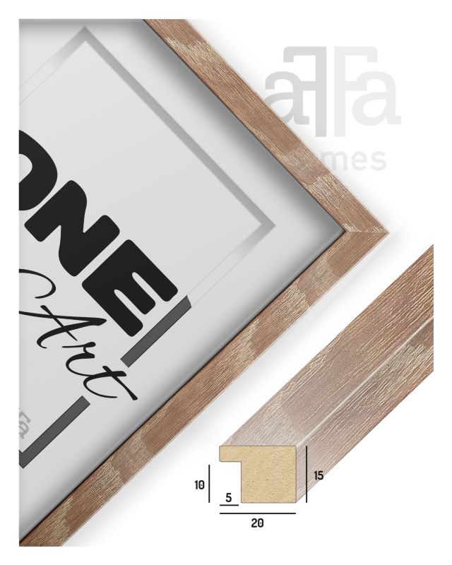 Hekla stående ramme 9x13 MDF lille ramme lys sonoma 1 stk.