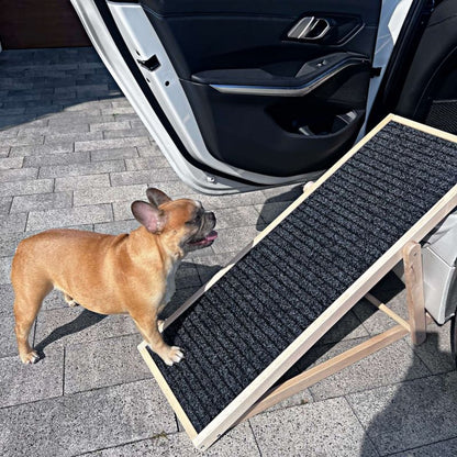 Springos trærampe til hund med justerbar højde, 3-trins skråplan, 1 stk.
