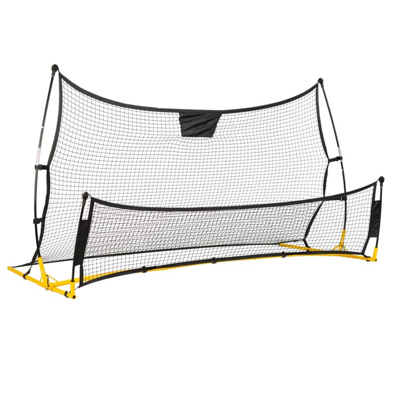 Fodboldrebounder Neo-Sport 210x120x35 cm Sort Stål