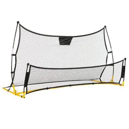 Fodboldrebounder Neo-Sport 210x120x35 cm Sort Stål