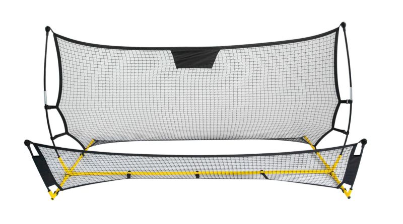 Fodboldrebounder Neo-Sport 210x120x35 cm Sort Stål
