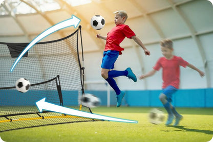 Fodboldrebounder Neo-Sport 210x120x35 cm Sort Stål
