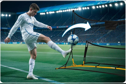 Fodboldrebounder Neo-Sport 210x120x35 cm Sort Stål