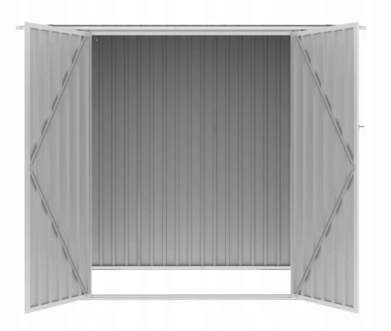 Redskabsrum KENT 7x5 222x149 cm Grå Metal