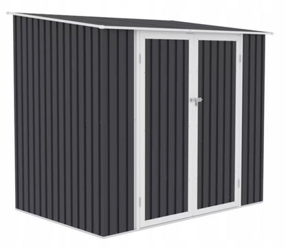 Redskabsrum KENT 7x5 222x149 cm Grå Metal