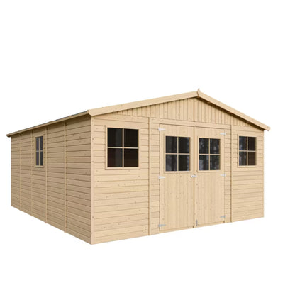 Redskabsrum M333 20 m² Natur Træ