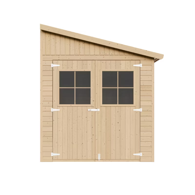 Redskabsrum M339A 6 m² 218x318 cm Natur Træ