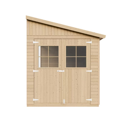 Redskabsrum M340 216x416 cm Natur Træ 8 m²