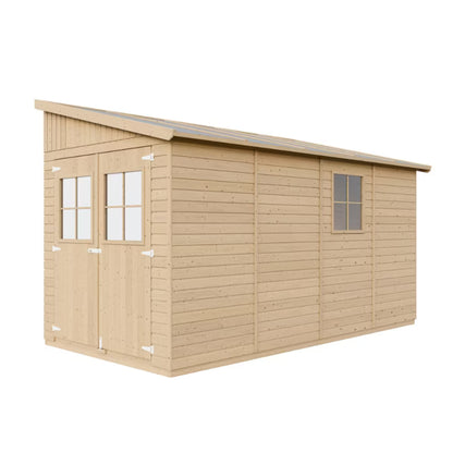 Redskabsrum M340 216x416 cm Natur Træ 8 m²