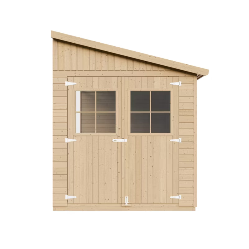 Redskabsrum M340 216x416 cm Natur Træ 8 m²