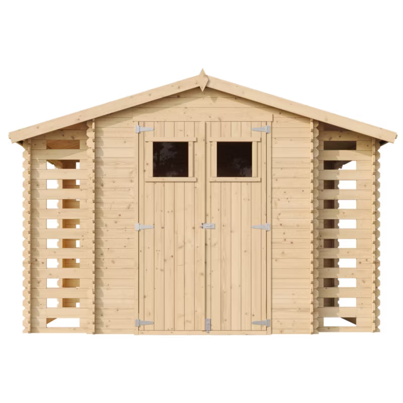 Redskabsrum M391 328x206 cm Natur Træ 5,47 m²