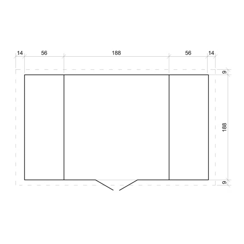 Redskabsrum M391 328x206 cm Natur Træ 5,47 m²