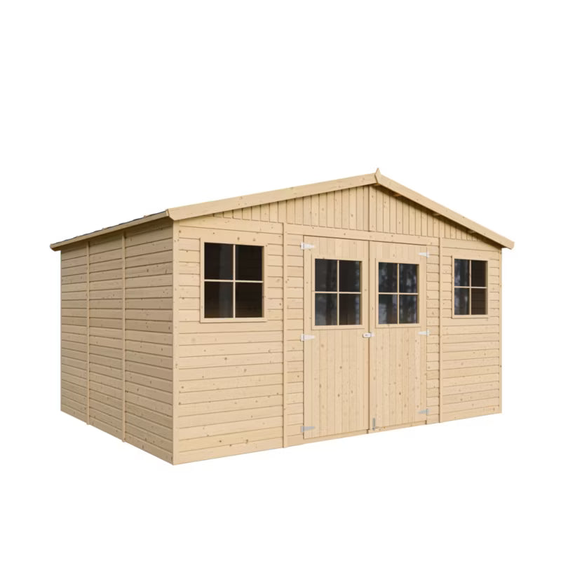 Redskabsrum Træ M331 401x297 cm 12 m² Natur