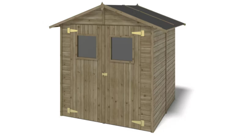 Redskabsskur 190x182 cm Imprægneret Træ Grøn | DOM218