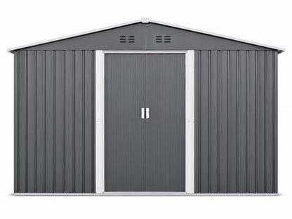 Redskabsskur 340x319x200 cm Metal med Skydedøre