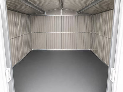 Redskabsskur 340x319x200 cm Metal med Skydedøre