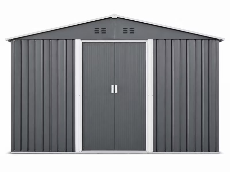 Redskabsskur 340x319x200 cm Metal med Skydedøre