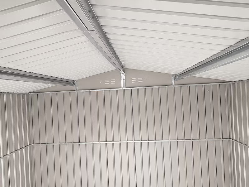 Redskabsskur 340x319x200 cm Metal med Skydedøre