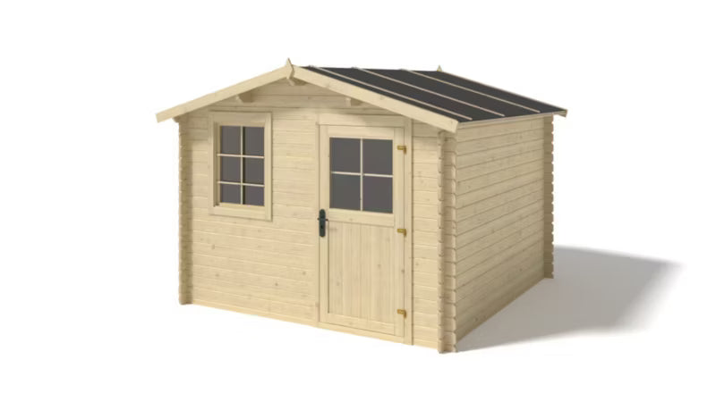 Redskabsskur 3x2 m 28 mm Træ Natur DOM472