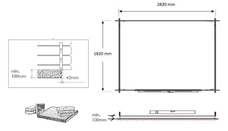 Redskabsskur 3x2 m 28 mm Træ Natur DOM472