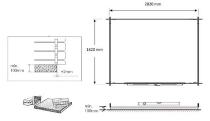 Redskabsskur 3x2 m 28 mm Træ Natur DOM472