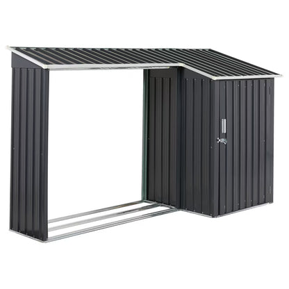 Redskabsskur Aosta 270x105 cm Sort Stål