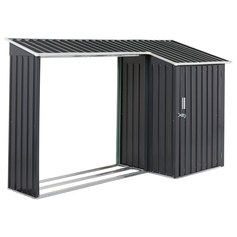 Redskabsskur Aosta 270x105 cm Sort Stål