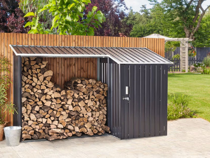 Redskabsskur Aosta 270x105 cm Sort Stål