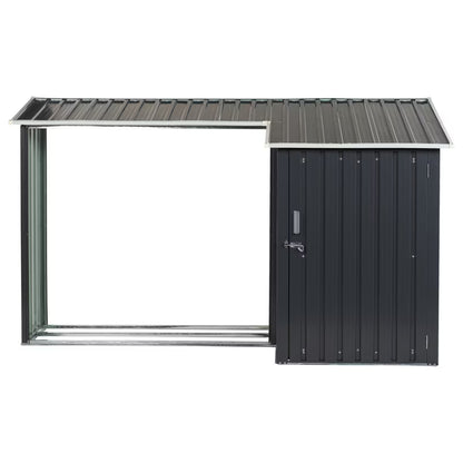 Redskabsskur Aosta 270x105 cm Sort Stål