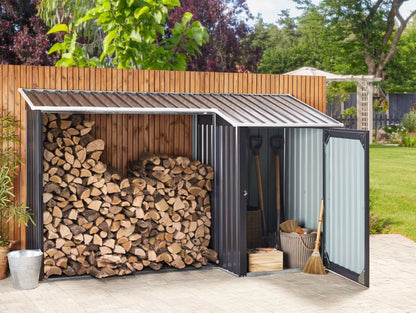 Redskabsskur Aosta 270x105 cm Sort Stål
