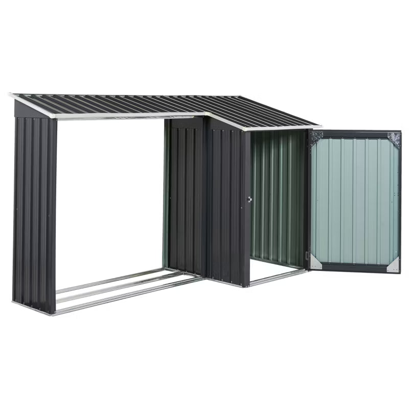 Redskabsskur Aosta 270x105 cm Sort Stål