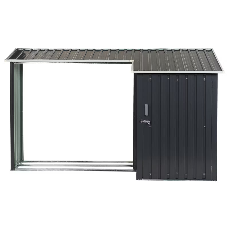 Redskabsskur Aosta 270x105 cm Sort Stål