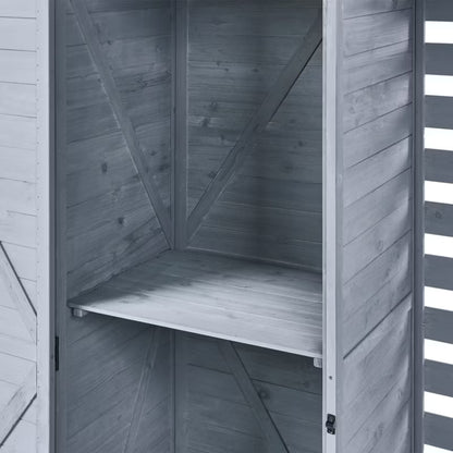 Redskabsskur Cengio 130x57 cm Grå Træ