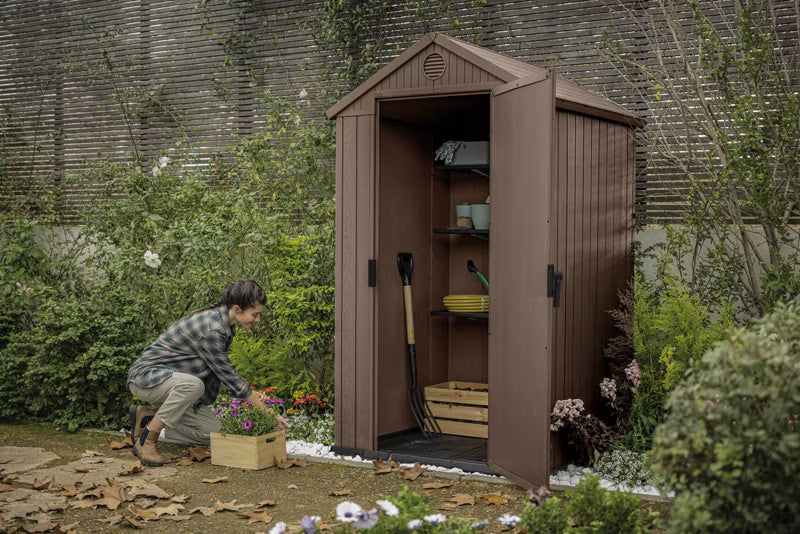 Redskabsskur Darwin 4x4 126x117 cm Brun