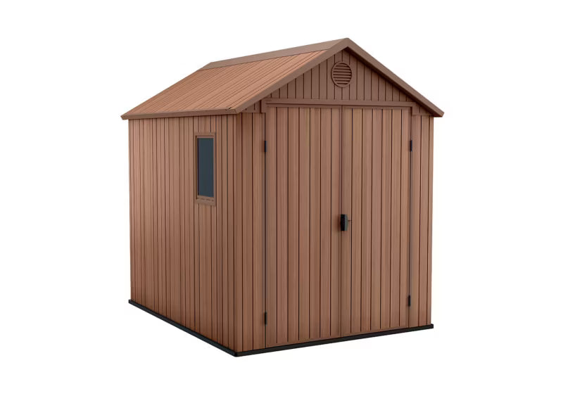 Redskabsskur Darwin 6x8 Brun med Dobbeltdør