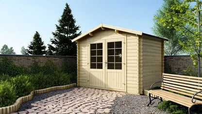 Redskabsskur DOM420 3x2 m 28 mm Træ Natur