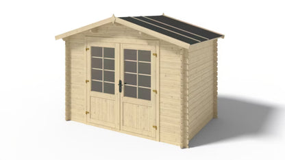 Redskabsskur DOM420 3x2 m 28 mm Træ Natur