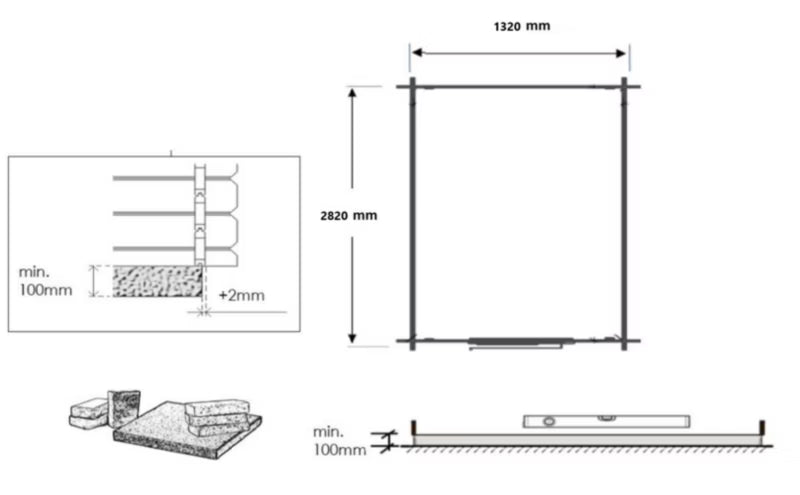 Redskabsskur DOM673 150x300 cm Brun Imprægneret Træ