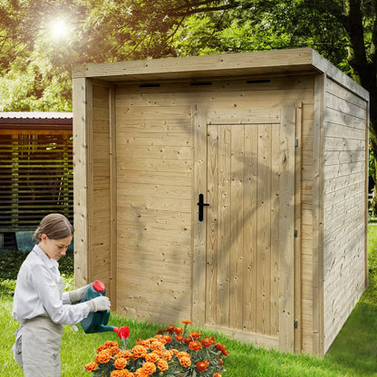 Redskabsskur Handy 203x170 cm Træ Natur