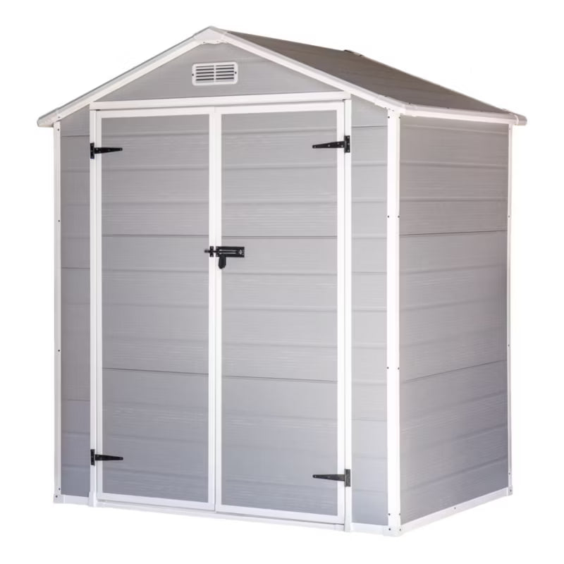 Redskabsskur Hesler 6044 141x141 cm Grå med Vindue